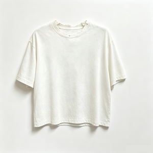 Camiseta de <span class=keywords><strong>hombre</strong></span> de algodón con efecto lavado a la piedra, desgastada, desgarrada, de corte holgado y corto, oversize, lisa, estilo vintage streetwear, de manga corta - Product Image 6