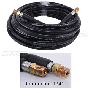 Kit de nettoyage de canalisations pour nettoyeur haute pression Karcher, tuyau de 1/4 pouce NPT, tuyau de nettoyage des drains, buse de nettoyage de canalisations à bouton et rotative - Product Image 3
