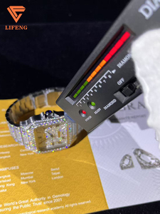 Đồng hồ đeo tay Moissanite cao cấp, chất lượng cao, kiểu dáng sang trọng, đính đá Moissanite, vượt qua bài kiểm tra kim cương. - Product Image 5