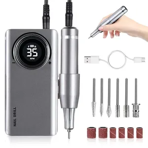 Venta Directa de Fábrica, Taladro de Uñas Profesional Recargable Portátil con Velocidad Ajustable de 35000 rpm, Taladro de Uñas Inalámbrico - Product Image 1