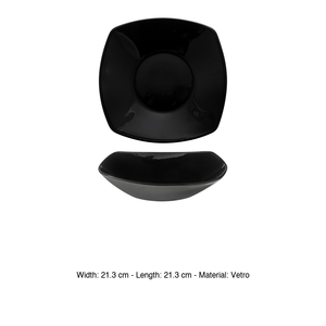Assiette carrée Eclipse Black 21,3 × 21,3 cm en verre Bormioli Rocco - Product Image 3