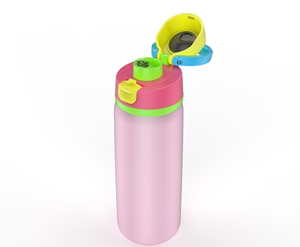 STEEL 2024 Owalo Thermos en acier inoxydable à double paroi sans BPA, isolé sous vide, tasse pour boisson froide <span class=keywords><strong>avec</strong></span> poignée, <span class=keywords><strong>bec</strong></span> <span class=keywords><strong>verseur</strong></span>, couvercle sirotant - Product Image 1
