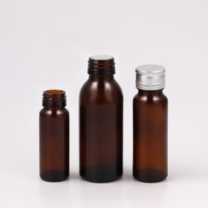 30ml 50ml 100ml ambra <span class=keywords><strong>Pharma</strong></span> flacone di vetro liquido orale con tappo in alluminio per la medicina sciroppo liquido - Product Image 2
