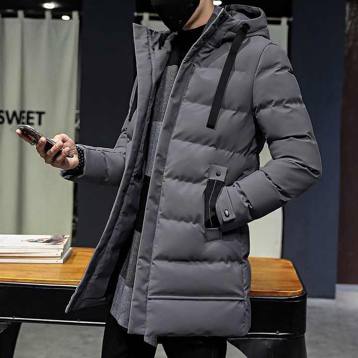 Italy Quality Jaqueta Nylon Synthetic Winter Long Puffy Hooded Down Jacket Coat For Men - Buy Winter Long Coat For Men,Puffy Down Jacket,Jaqueta Nylon