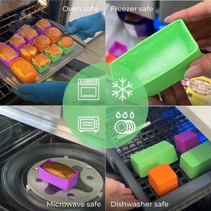 Boîte à lunch en silicone réutilisable, écologique, OEM ODM, personnalisée, hermétique, compatible micro-ondes, sans BPA, boîte bento en silicone - Product Image 5