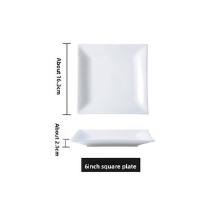 Creatively Designed Pure White Square Ceramic <b>Plate</b> for Steak Western Food Stylish Tableware for Household Hotels for Parties - Product Image 6