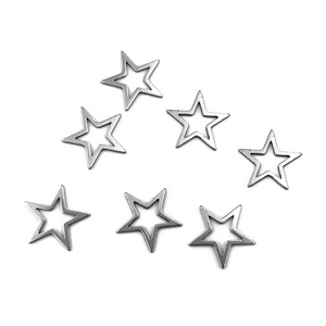 Colgante hueco de estrella de cinco puntas de acero inoxidable para la fabricación de pendientes, accesorios de joyería H1061 - Product Image 3