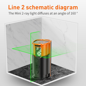 Niveau laser vert miniature portable de qualité industrielle <span class=keywords><strong>Boka</strong></span>, vente chaude, niveau laser croisé 360°, 2 faisceaux pour outil de construction - Product Image 4