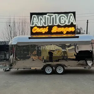 Chariot de restauration mobile pour hot-dogs, camion de cuisine extérieur, remorque de camping conforme aux normes européennes, à vendre - Product Image 4