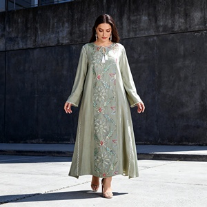 ชุดอาบายะห์โพลีเอสเตอร์พรีเมียมสั่งตัดสำหรับสตรีมุสลิม  ชุดออกงานหรูหรา  ผู้จำหน่ายขายส่ง - Product Image 2