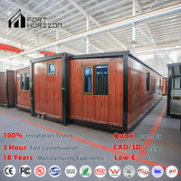 Casa Contenedor Expandible de 20 Pies, Prefabricada, de Lujo, con Panel Sándwich de Acero Ligero Impermeable, Casa Móvil Portátil Pequeña