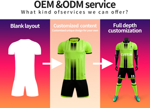 Jersey sepakbola pria, Jersey latihan sepakbola dua potong, Jersey sepakbola baru model kustom - Product Image 6