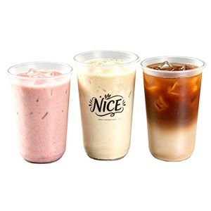 แก้วพลาสติกใส PP เกรดอาหารสำหรับใส่ชาไข่มุก ขนาด 12oz 16oz 24oz รูปทรงตัวยู พร้อมฝาปิด  รับทำโลโก้ตามสั่ง - Product Image 1