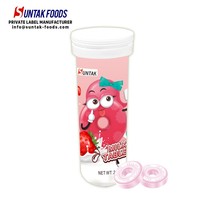 Manufacture chinoise personnalisée bonbons aromatisés naturels yaourt compressé collations caoutchouteux lait sec bonbons tablette