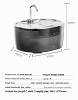 Fontaine à eau pour chat de style robinet, super silencieuse, abreuvoir automatique pour animaux de compagnie avec système de filtration multiple, distributeur d'eau pour chien