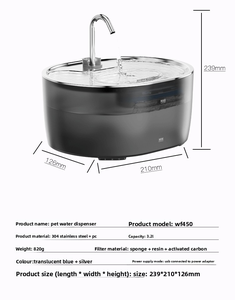 Fuente de agua súper silenciosa <span class=keywords><strong>para</strong></span> gatos de interior, dispensador de bebidas <span class=keywords><strong>para</strong></span> mascotas, bomba silenciosa, grifo, cuencos de plástico <span class=keywords><strong>para</strong></span> mascotas, comederos, fuente de alimentación de carga - Product Image 2
