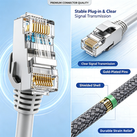 Câble Ethernet RJ45 multi-types Xput, CAT5E CAT6 CAT6A CAT7 CAT8 UTP SFTP, plat, fin, tressé, pour routeur, PC, modem