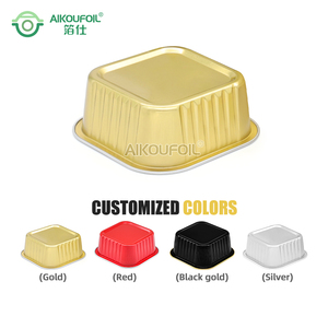 Cấp thực phẩm nhôm khay vuông và hình chữ nhật hình dạng súp Takeaway container với nhiệt niêm phong máy PE & PP loại nhựa - Product Image 3