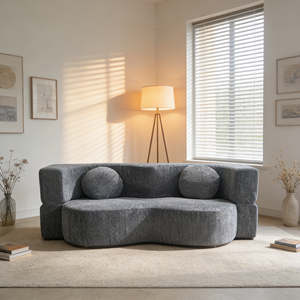 Canapé en lin crème compressé, antibactérien, sur mesure pour hôtel et zone de loisirs, doux et moelleux, vente en gros - Product Image 1