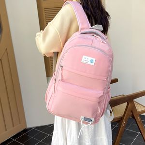 Student <b>Backpack</b> 15 Inches Solid Color Unisex <b>School</b> Education <b>Large</b> Capacity For Junior Senior High <b>School</b> Students - Product Image 4