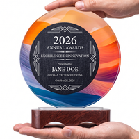 Trophée en cristal de marbre noir très demandé, 6 styles disponibles, grande surface de gravure, récompense pour cérémonie annuelle et reconnaissance des employés