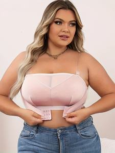 TJ Soutien-Gorge Push-Up Sans Fil Antidérapant Motif Solide Col Sans Bretelles Extension Transfrontalière Petit Rehausseur de Poitrine Mince Grande <span class=keywords><strong>Taille</strong></span> Soutien-Gorge - Product Image 6