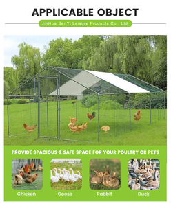 Nouvelle conception, déplacement facile, grand poulailler extérieur durable de 12*3*2m avec couverture - Product Image 4