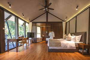 Durable Luxury Resort Cabin Homestay Hotel <span class=keywords><strong>Casa</strong></span> de madera Tienda de campaña con terraza al aire libre Baño Chalet Lodge para vacaciones - Product Image 4