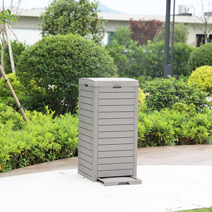 Poubelle à <span class=keywords><strong>compost</strong></span> en plastique de 38 gallons pour patios, cuisines et divertissements en plein air, avec couvercle et <span class=keywords><strong>bac</strong></span> d'égouttement - Product Image 5