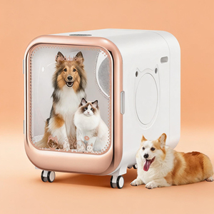 Caja secadora inteligente de lujo para mascotas de 180L, diseño moderno de plástico ecológico para perros y gatos, herramientas de baño frescas y elegantes al por mayor - Product Image 1