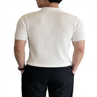Kaos Polo Pria Bergaris _ Kaos polo slim fit untuk pemakaian kasual Kaos Rajut Bergaris Atasan Pria katun premium kaos polo pria koleksi baru