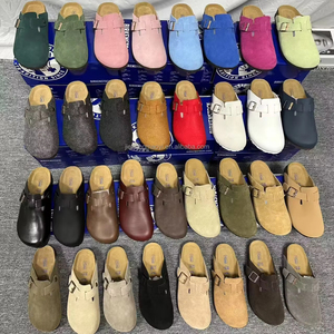 Zuecos de Gamuza para Mujer Birkenstock, Pantuflas Planas Cómodas y de Gran Venta para Invierno, con Puntera Antideslizante para Otoño - Product Image 1