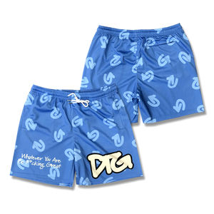 Short de basketball streetwear décontracté vintage en polyester avec poche pour homme - Product Image 2