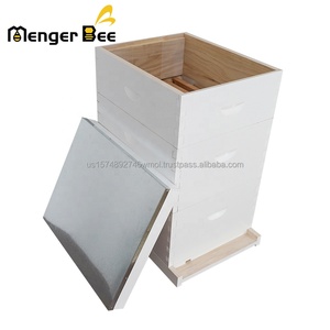 New Hot Sales Menger Bee White Langstroth Beehive 10 <b>Frames</b> 20mm Thick 2 Layers 2 Year Warranty Fir Wood Unassembled Dovetail - Product Image 2