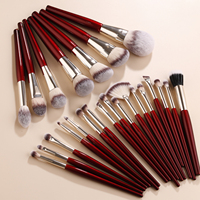 Ensemble de 24 pinceaux de maquillage professionnels personnalisables IPRESTA, poils naturels super doux, autres poignées, visage, lèvres, anticernes, pinceau à raser