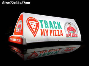 屋外広告用カスタマイズホワイトLEDディスプレイ、低消費電力、屋根・車上・タクシー標識用磁気取り付け - Product Image 6