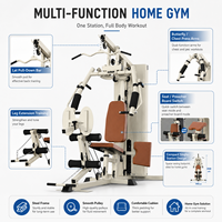 Machine Smith multifonctionnelle en acier à poste unique pour usage domestique avec exercices de soulevé de jambe et de bras papillon