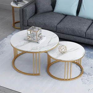 Tavolino moderno in marmo con Design centrale