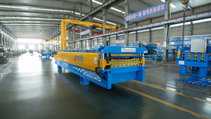 Máquina formadora de rollos de doble capa para la fabricación de tejas de acero de alta eficiencia y ahorro de energía duradero con engranaje y motor - Product Image 5