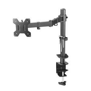 DL-M051 Full Motion Rotate Grommet Clamp Base Steel <strong>Single</strong> <strong>Monitor</strong> Desk Bracket Double <strong>Arm</strong> Support - Product Image 1