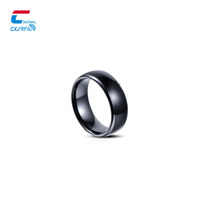 Bague de paiement RFID NFC étanche NTAG424 DNA, bague intelligente NFC 13,56 MHz en céramique