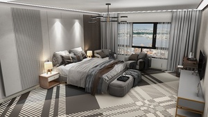 Sang trọng tùy chỉnh len và nylon axminster phòng ngủ Thảm phòng khách khách sạn Thảm tường để tường - Product Image 6