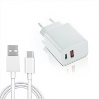 Chargeur mural électrique USB-C 20W avec logo personnalisé, protection OTP, sorties 12V/9V/5V pour téléphones mobiles, tablettes et montres connectées