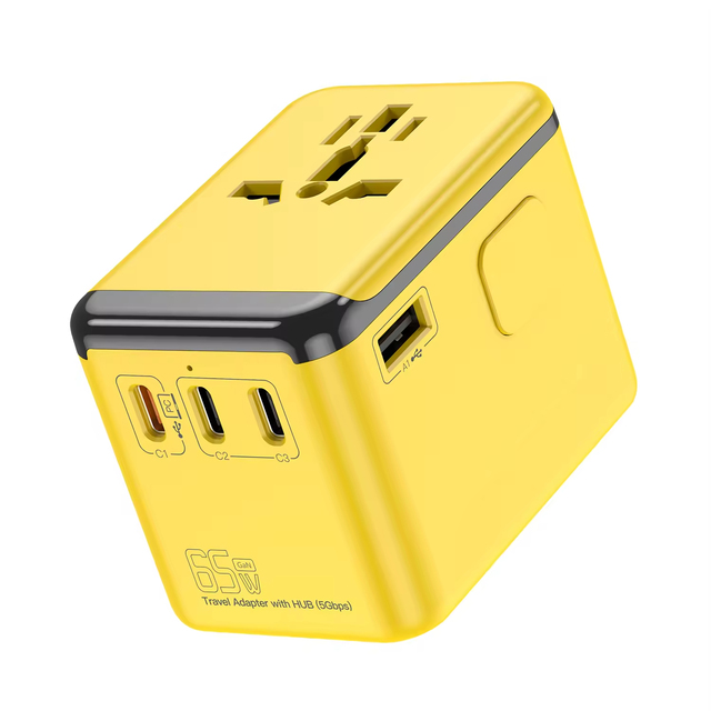 GAN Universal Travel Adapter PD 65W Fast Charger USB/Type-C Ports Worldwide
