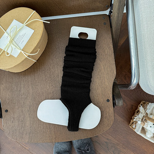 Chaussettes de veau sans <span class=keywords><strong>pied</strong></span> pour femmes de style ballet amincissant gris tricoté longueur d'équipage belles jambes caractère rayé pour le printemps hiver - Product Image 6