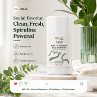 Déodorant en stick spiruline marque privée au ricinoléate de zinc pour le contrôle des odeurs, idéal pour les trajets quotidiens, l'entraînement et les voyages, sensation de sécheresse, sans aluminium