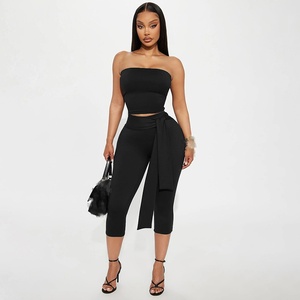 G00160S 2026年春新作 レディースセクシーな包帯風ツーピースセット - Product Image 5