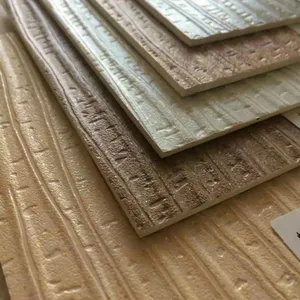 Lembar PVC Pasir Panel Dinding 3D Desain Matt dan Timbul untuk Dekorasi Dinding Interior