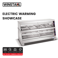 Vitrine chauffante électrique pour aliments, 1800 mm, 3,5 kW, pour restaurants de restauration rapide et boulangeries - Offre Spéciale