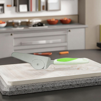 UJ-KT527 Spatule à pizza en acier inoxydable avec poignée en forme de feuille et coupe-pizza